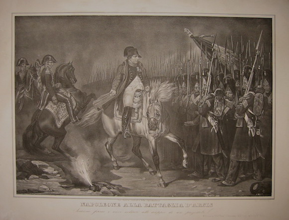 Kirchmayr Napoleone alla battaglia d'Arcis. Sostiene fermo i suoi soldati allo scoppio di un proiettile 1850 ca. Venezia